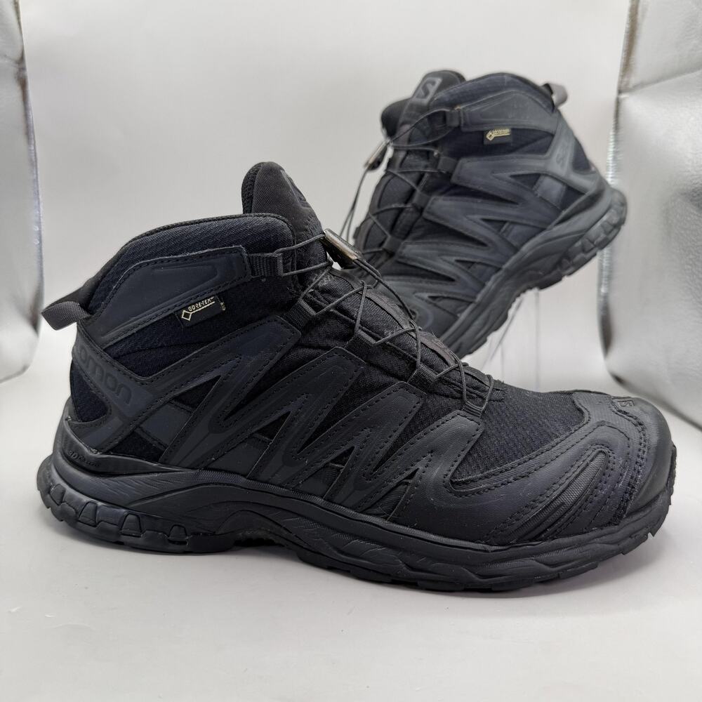 Salomon XA Pro 3D GTX Shoes Mens Size 8 Black Gore-Tex Hiking Mid Top Sneakers
